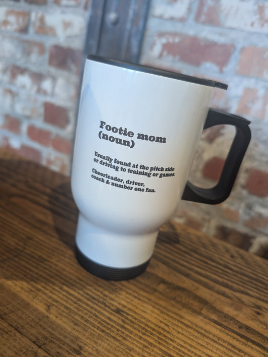 Footie Mom - Travel Mug